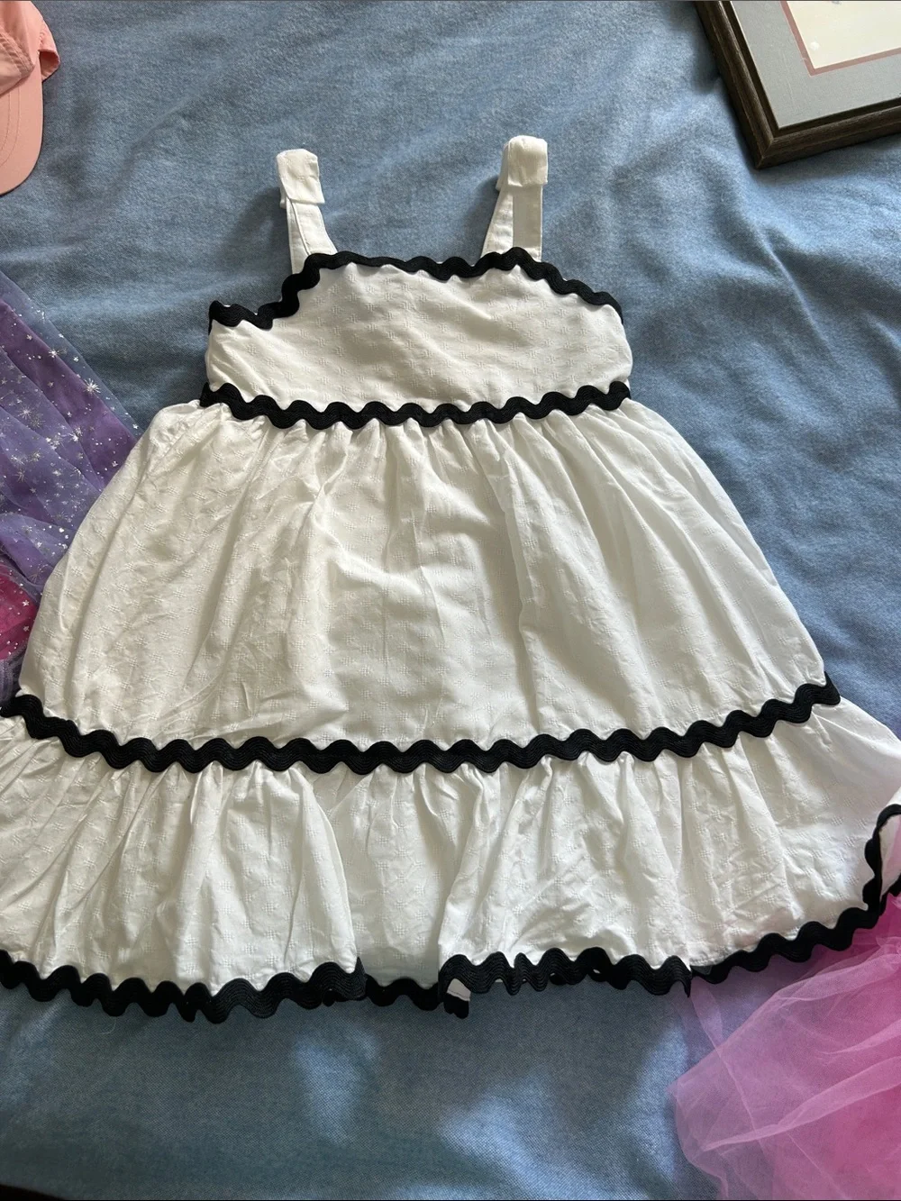 Joie Pink Tulle Party Dress with White Ruffle Dress & Purple Star Costume Set